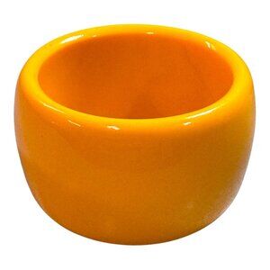 Vintage Wide Yellow Bakelite Bangle Bracelet Retro Chunky Design Durable 105g